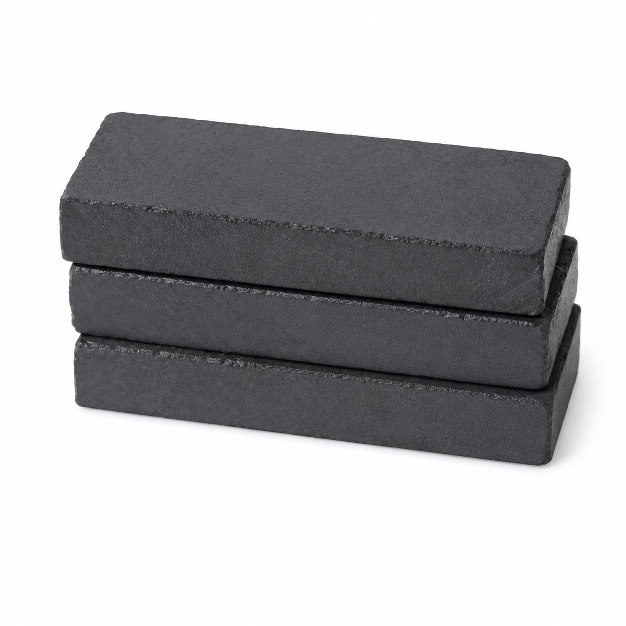 Stacked ferrite block magnets