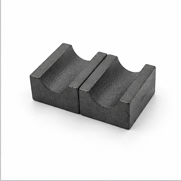 Semi-circular groove block magnet detail