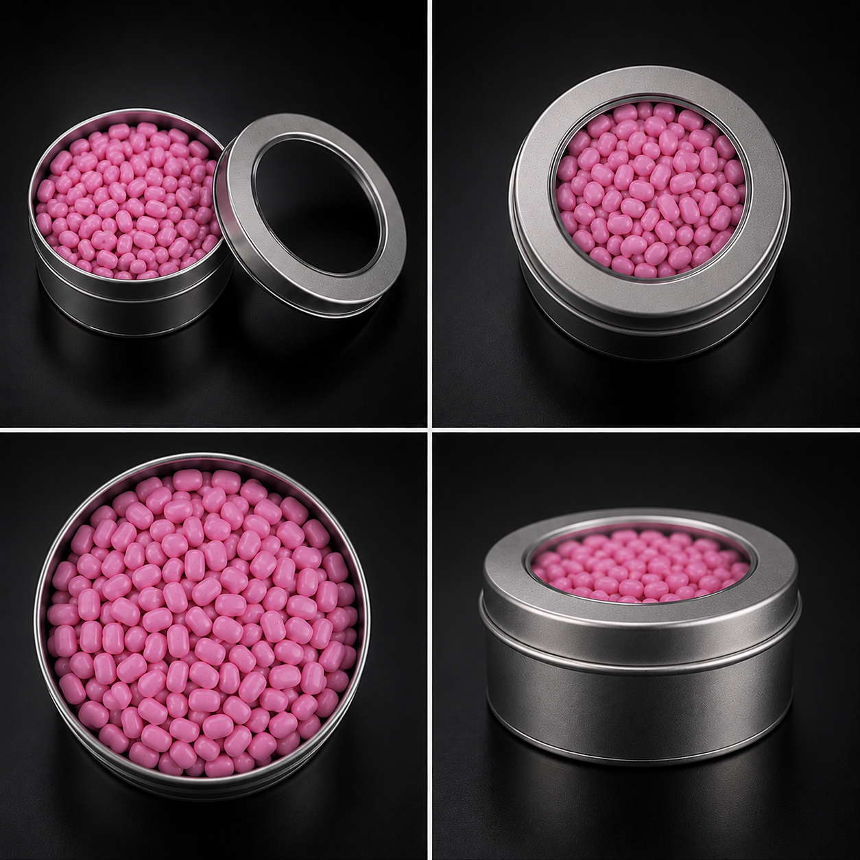 Pink rainbow magnetic beans