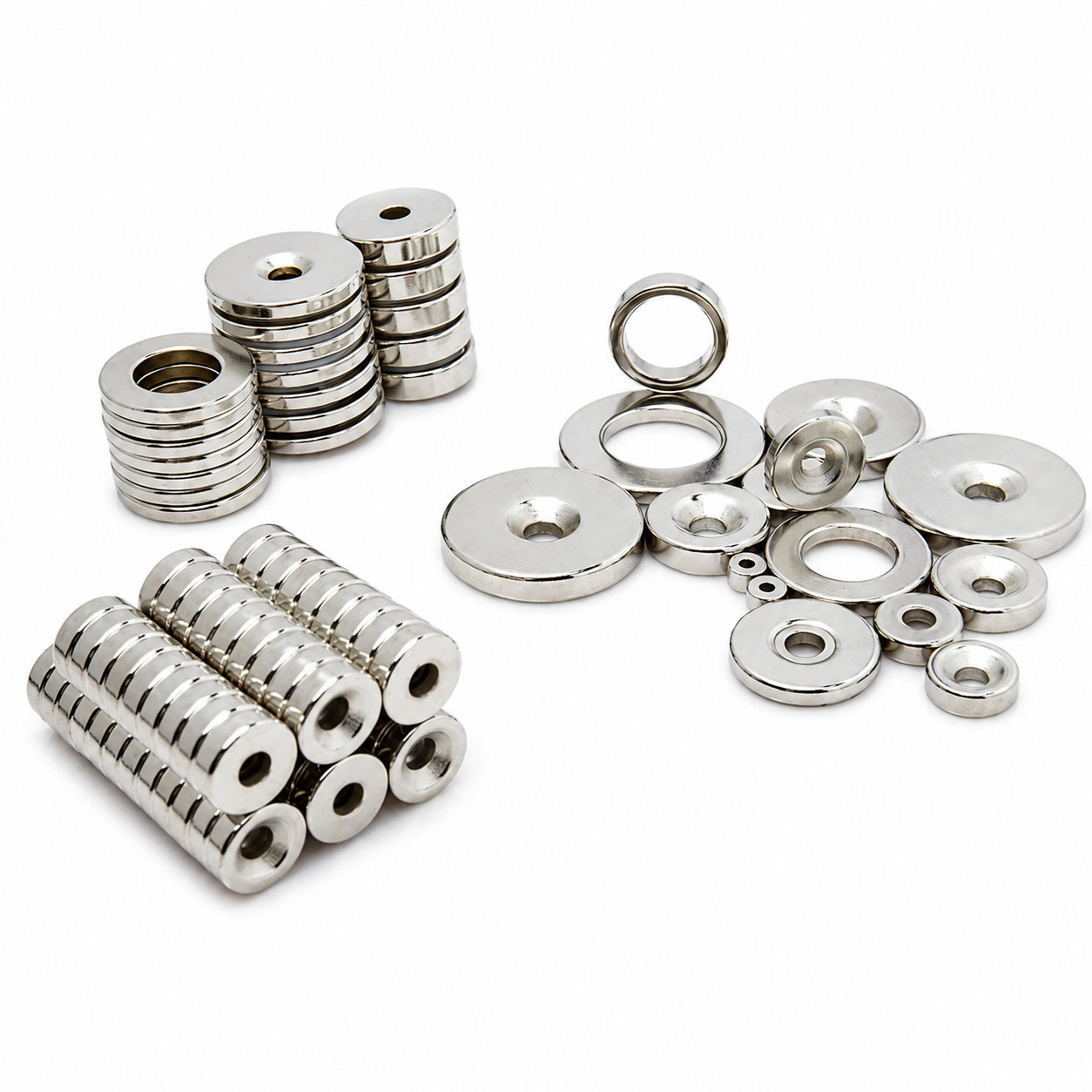 Countersunk magnet assortment