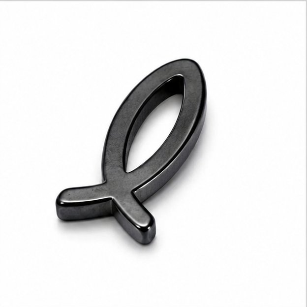 Black hematite fish shape products