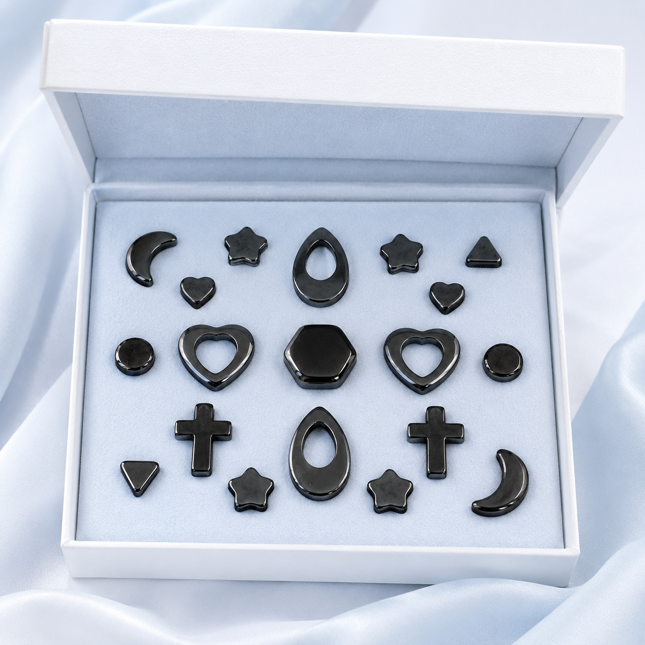 Black hematite product display