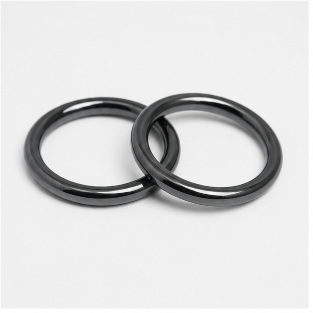 Black hematite ring variant