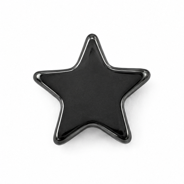 Black hematite star shape products