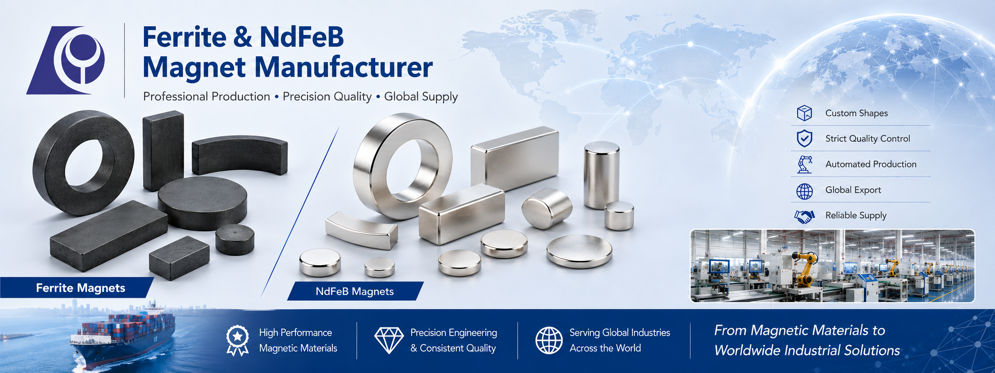 Ferrite and NdFeB magnet solutions