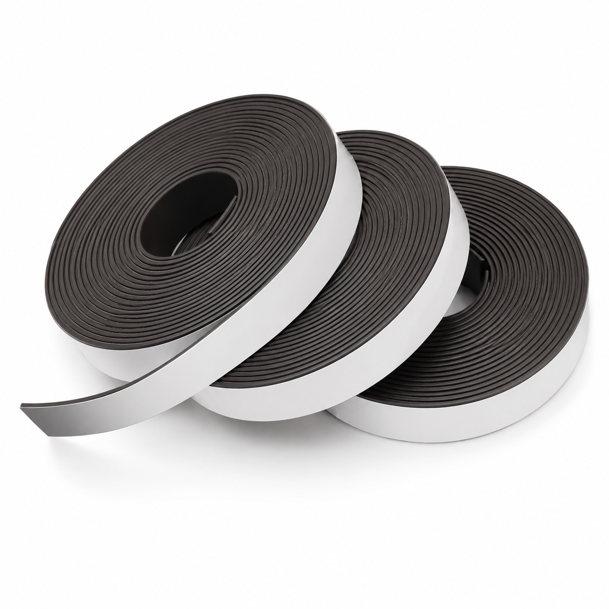 Adhesive rubber magnet strip